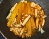 かんたん！ワンパン！鶏とキノコの和風パスタ作り方4写真