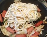 スパムとカット野菜の焼きうどん作り方6写真