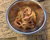 簡単☆イカの西京焼きで唐揚げ　サラダ作り方1写真