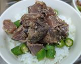 鰹とオクラのとろろ丼作り方3写真