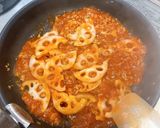 れんこんとひき肉のトマトソースグラタン作り方6写真