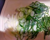 長ネギと鰹節のパスタ作り方1写真
