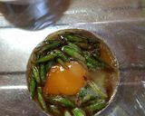 グリーンアスパラの釜玉バター醤油パスタ作り方6写真