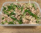 豚こまと水菜の中華ごまラー油和え作り方5写真