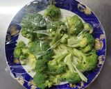 鶏ひき肉もやしブロッコリーの にんにく醤油炒め作り方4写真