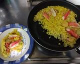 S&Bパエリアの素で☆節約カニカマが美味!作り方6写真