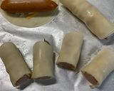 餃子の皮でウインナーチーズのパリパリ焼き作り方2写真