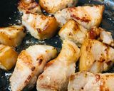 豚肉の一口ステーキ●玉ネギソース作り方2写真