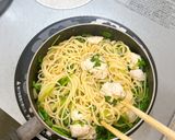 パクチーとささみのパスタ作り方10写真