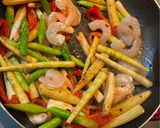 海老と野菜のココナッツXO醬炒め作り方4写真