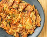 お好み焼き粉で簡単★ニラと桜エビのチヂミ作り方8写真