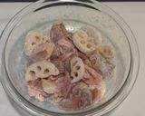 鶏肉とれんこんのガリバタ醤油炒め作り方2写真