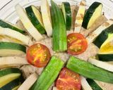 簡単びっくりハンバーグ✴︎夏野菜たっぷり作り方6写真