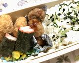 お弁当の隙間や彩りに★かにかまの海苔巻き作り方5写真