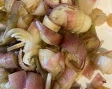 豚肉、みょうが、キャベツの炒め物作り方2写真