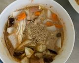 ゴロゴロ野菜魚肉梅トマト親子丼味炒煮風作り方17写真