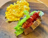 朝食にウィンナーサンドと卵、カレースープ作り方3写真