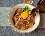 鹿モモ肉のロースト丼作り方5写真