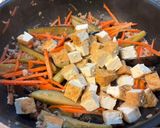 なすと厚揚げと豚ひき肉のピリ辛味噌炒め。作り方3写真