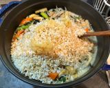 小松菜としらすのストウブ炊込み玄米ご飯作り方4写真