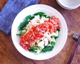 花椒トマトポン酢タレでささみきゅうり和え作り方10写真