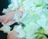 鶏肉とキャベツの野菜炒めマヨソース仕上作り方1写真