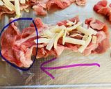 ＼豚肉1枚で！／ミルフィーユチーズカツ作り方2写真