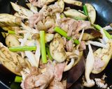 *豚肉となすとニンニクの芽の中華風炒め物*作り方5写真