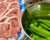 シャキッと絹さやの豚肉巻き♪作り方1写真