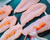 ＊ささみと大葉とカニカマのくるくる巻き＊作り方2写真