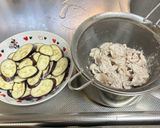 豚🐷しゃぶとナス🍆の卸しポン酢つゆ添え作り方1写真