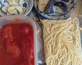 【シンプル】トマト缶と〇〇のパスタ作り方1写真