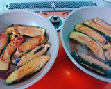 ＊ズッキーニとなすの豚肉挟み焼き＊作り方4写真