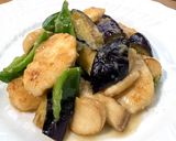 【簡単夕食】柔らか鶏胸肉と茄子ピーマンの味噌炒め作り方6写真
