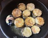 肉汁ジュワ！サクサク絶品ナスの餡かけ挟み焼き作り方7写真