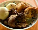 鶏レバーと手羽元の甘辛煮♡ゆで卵入り作り方7写真