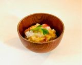 彼氏が作る『カニカマと鶏肉の白だし雑炊』作り方14写真