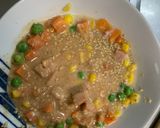 レンジ簡単洋風シーフードおこわ味炒飯弁当作り方5写真