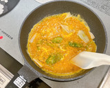 白菜漬けと納豆の卵とじ♪なめこがけ作り方6写真