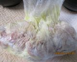小松菜とキヌサヤ鶏もも肉のマヨ炒め😋♪作り方3写真