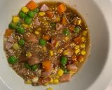 全てレンジ簡単洋風梅ウスター炒飯弁当作り方5写真