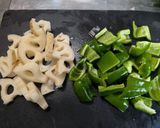 豚と蓮根ﾋﾟｰﾏﾝのｵｲｽﾀｰｿｰｽ炒め作り方2写真