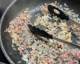 ひき肉とパプリカのラグービアンコパスタ作り方2写真
