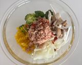 電子レンジで簡単！きのことツナのフジッリ作り方2写真