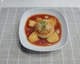 トマトスープで煮込んだ肉詰め玉ねぎ作り方7写真