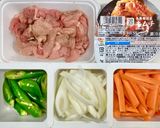 豚こま肉と韓国唐辛子のキムチ炒め作り方1写真