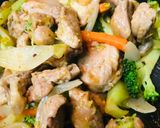豚肉のオイスターソーズ＆XO醤の野菜炒め作り方3写真