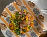 レンジ簡単ミラノ風ドリア味オムライス弁当作り方3写真