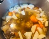 菊芋沢山!具沢山の白味噌ベースのお雑煮!作り方4写真