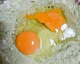 ★オーツブランとアーモンドの抹茶小豆ぱん作り方3写真